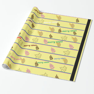 Papel De Regalo Merry Christmas Leaf