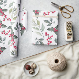 Papel De Regalo Merry Christmas Mistletoe