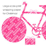 Papel De Regalo Merry Christmas nombre personalizado a gran escala<br><div class="desc">Eleva tu regalo de regalo a estos Navidades con un papel personalizado de envolvimiento de nombres. Este modelo a gran escala muestra el nombre del destinatario en una tipografía elegante, con letras clásicas de estilo bloque y motivos de estrellas. La frase 'Feliz Navidad' también puede ser personalizada o cambiada para...</div>