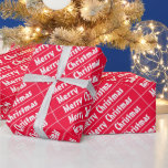 Papel De Regalo Merry Christmas Red White Stristrips Template<br><div class="desc">Feliz Navidad Rojo Tiras Blancas Clásica Plantilla Nostálgica Elegante Papel De Envoltura.</div>
