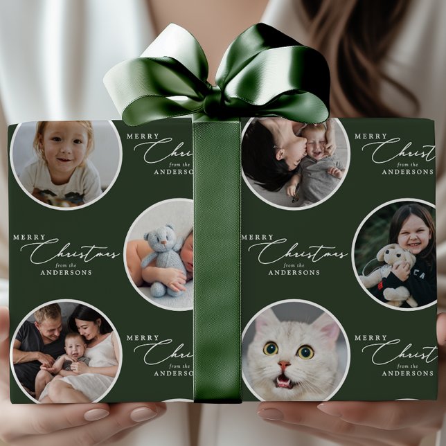 Papel De Regalo Merry Christmas Script Custom Text 28 Photo (Subido por el creador)