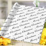 Papel De Regalo Merry Christmas Script Text Black and White<br><div class="desc">Personalizar el texto y crea fácilmente el papel de ajuste personalizado de los Navidades. Haga clic en PERSONALIZAR MÁS AÚN para cambiar el color de fondo o el color del texto. Puede TRANSFERIR este DISEÑO a otros productos de Zazzle y ajustarlo para que se ajuste a la mayoría de los...</div>