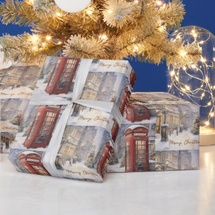 Papel De Regalo Merry Christmas Vintage Telepoth