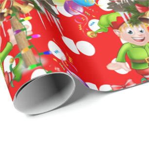Papel De Regalo Merry Christmas WrapPaper Elf