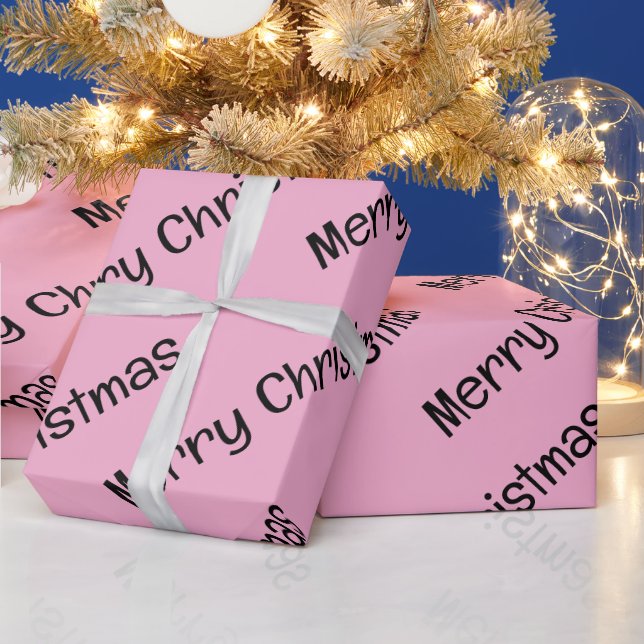 Papel De Regalo Merry Christmas Wrapping Baby Pink (Vacaciones)