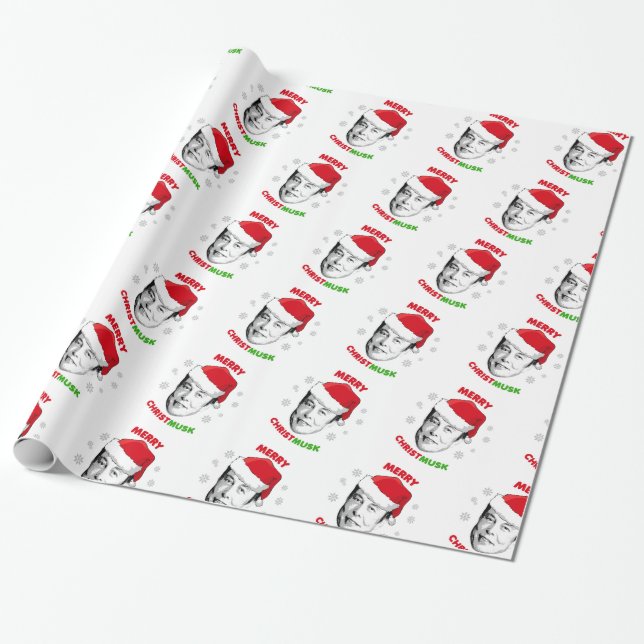 Papel De Regalo Merry Christmusk (Desenrollado)