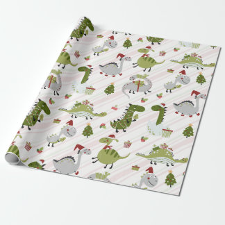 Papel De Regalo Merry Dino Navidades