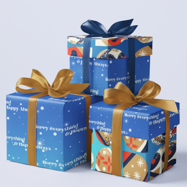 Papel de Regalo Merry Everything & Happy Always (Listing is for the Blue Merry Everything Paper, Ornament Paper is sold separately in this collection)