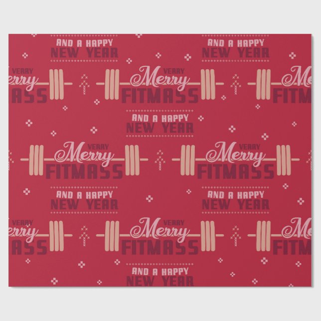 Papel De Regalo Merry FitMass (Superficie plana)