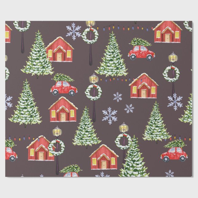 Papel De Regalo Merry Slothmas Sloth Cute Xmas Navidades (Superficie plana)