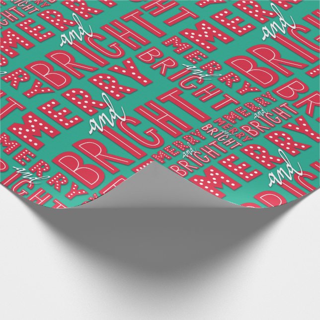 Papel De Regalo Merry y Bright (Esquina)