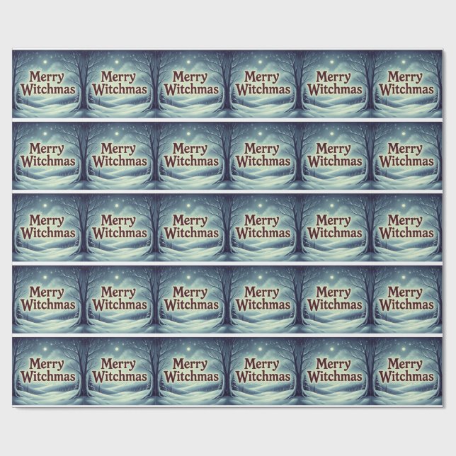 Papel De Regalo MerryWitchmas (Superficie plana)