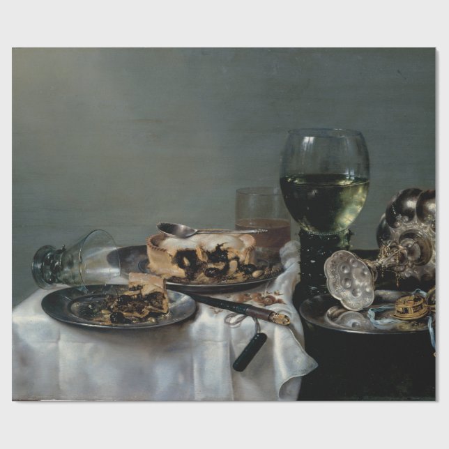 Papel De Regalo Mesa de desayuno con la empanada de Blackberry por (Superficie plana)