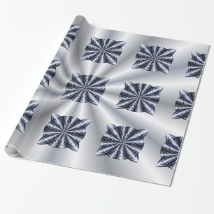 Papel De Regalo Metálico de nudo celta azul