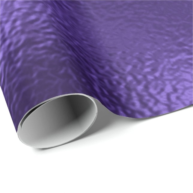 Papel De Regalo Metálico de vidrio morado ultravioleta monocromo (Esquina del rollo)