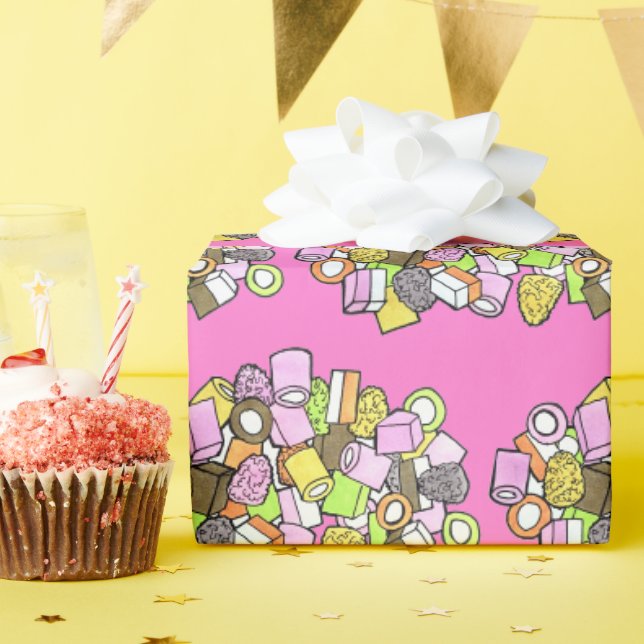 Papel De Regalo Mezcla de muñecas Gran Bretaña Candy de dulces (Fiesta de cumpleaños )