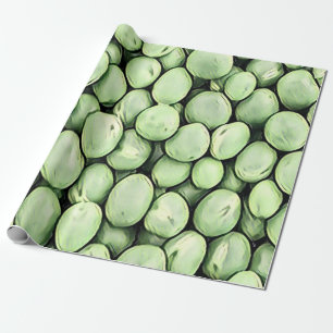 Papel De Regalo Mezcla de patrón de pastillas de arvejas verdes