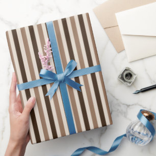 Papel De Regalo Mezcla de rayas de espresso