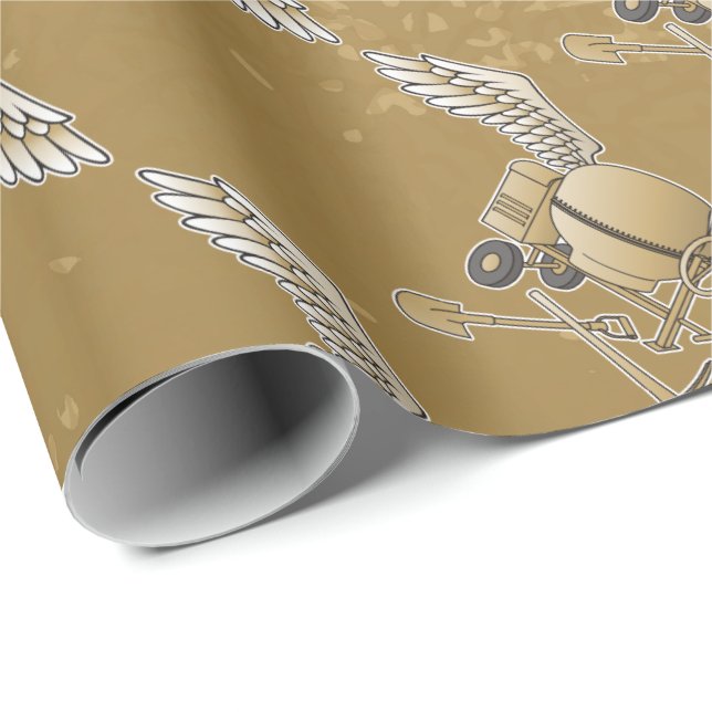 Papel De Regalo Mezclador de hormigón beige (Esquina del rollo)