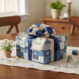 Papel De Regalo Mezclilla de parches