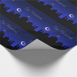 Papel De Regalo Mezquita de las Estrellas Nocturnas de Eid Mubarak