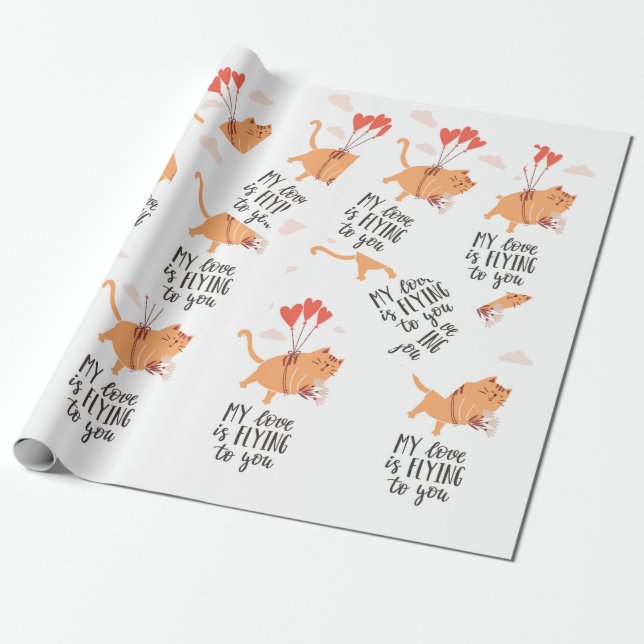 Papel De Regalo Mi amor te vuela (Desenrollado)