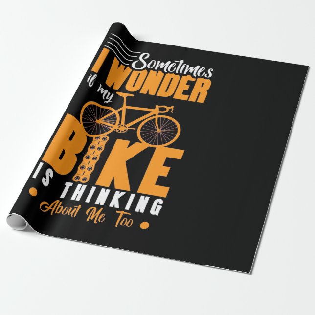 Papel De Regalo Mi Bicicleta Piensa En Mí (Desenrollado)