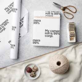 Papel De Regalo 'Mi carrete de cámara es 99% Corgi.' Divertido reg