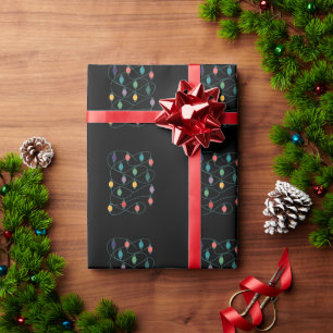 Papel De Regalo Mi color favorito es luces de Navidad divertido pi