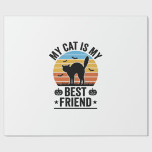 Papel De Regalo Mi gato es mi mejor amigo Diseño de camiseta de ga