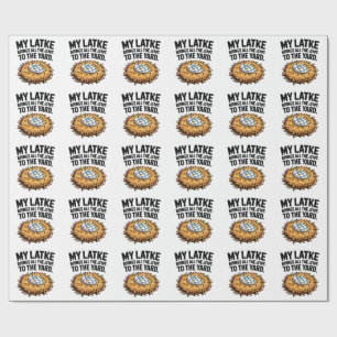 Papel De Regalo Mi Latke trae a todos los judíos al Yard Hanukkah