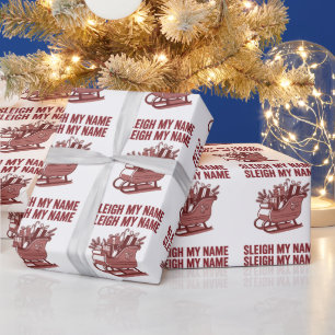 Papel De Regalo Mi nombre es divertido Navidad vacaciones Navidade