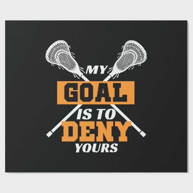 Papel De Regalo Mi Objetivo Es Negarle Su Lacrosse (Superficie plana)