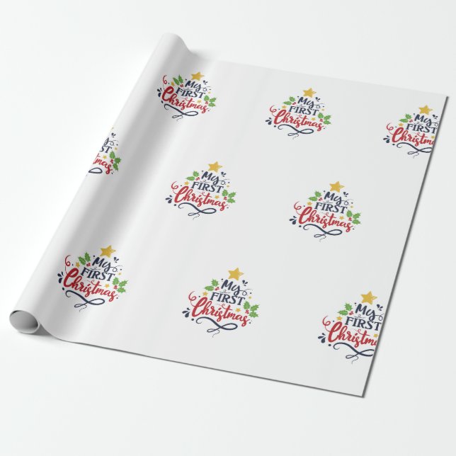 Papel De Regalo Mi primera Navidad (Desenrollado)