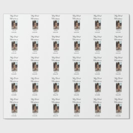 Papel De Regalo Mi primera Navidad añadir mascota nombre gato año