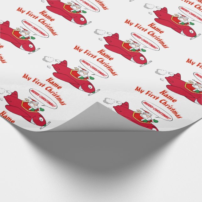 Papel De Regalo MI PRIMERA Personalizado navideña ENOJANDO A Santa (Esquina)