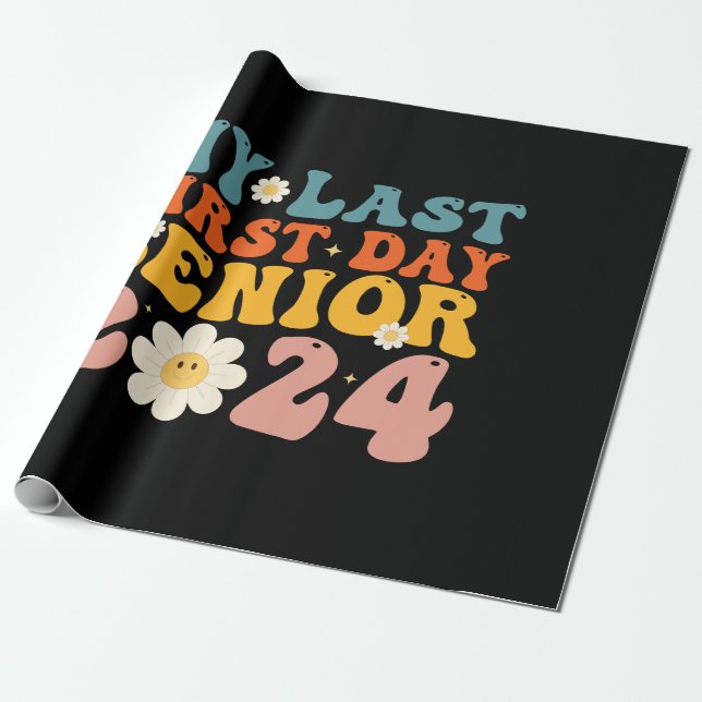 Papel De Regalo Mi última clase de primer día de 2024 (Desenrollado)