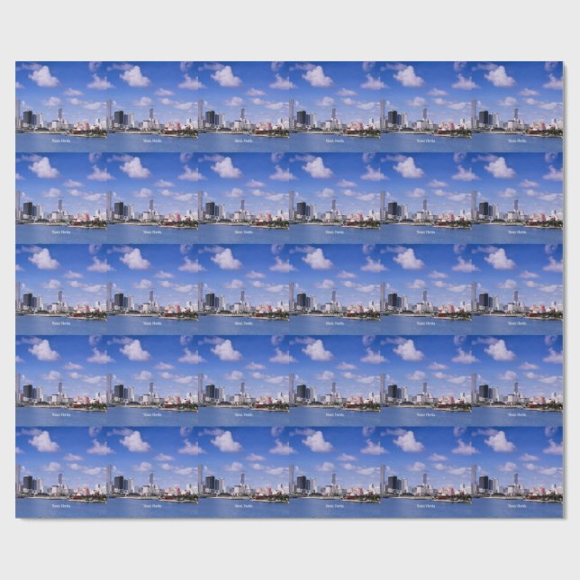 Papel De Regalo Miami, Florida (Superficie plana)