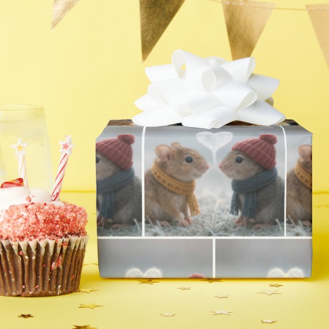 Papel De Regalo Mice With a Frosty Heart (Fiesta de cumpleaños )