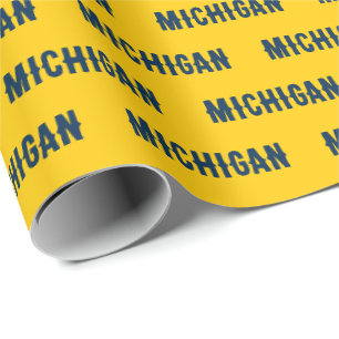 Papel de regalo Michigan Maize y Blue