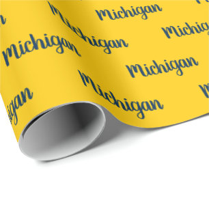 Papel de regalo Michigan Maize y Blue