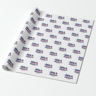 Papel De Regalo Michigan Stars and Stripes State