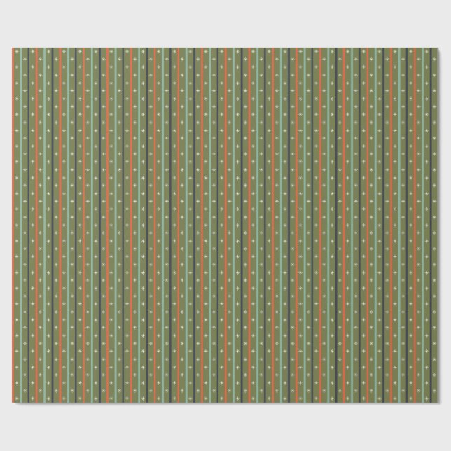 Papel De Regalo Mid-Century Modern Retro Stripe Pattern (Superficie plana)