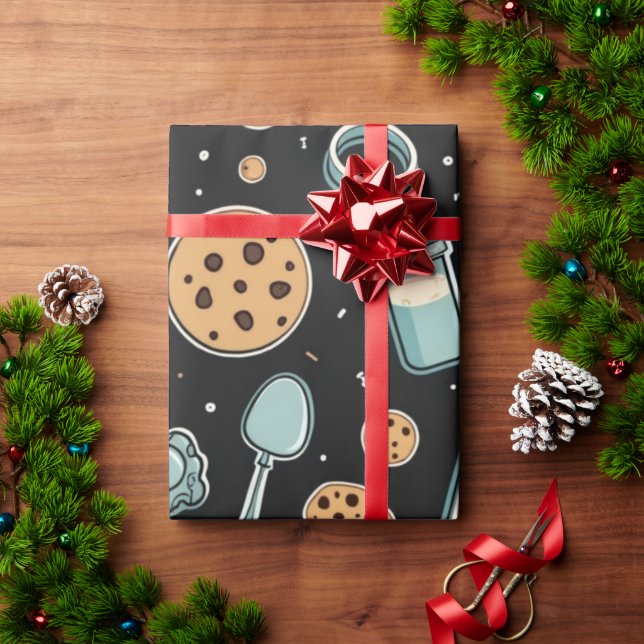 Papel De Regalo Midnight Baking Madness | Whimsical Cookie  (Regalo de vacaciones)