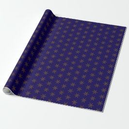 Papel De Regalo Midnight Blue and Gold Star Wrapping Paper