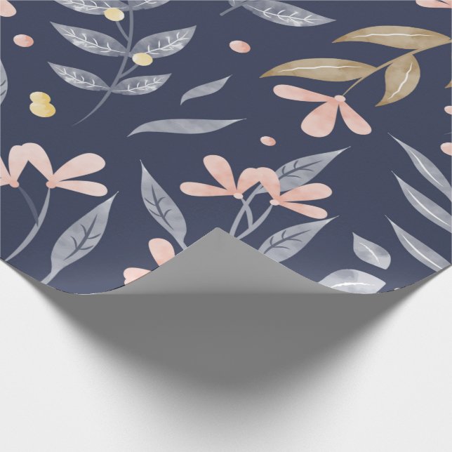 Papel De Regalo Midnight Garden Floral (Esquina)