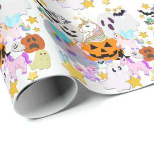 Papel De Regalo Mikitiez fantasma manga anime halloween fiesta mon