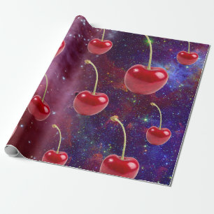 Papel De Regalo Mikitiez galaxia roja alegre vegana