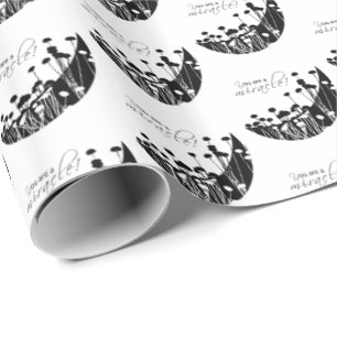 Papel De Regalo Milagro de recuperación, negro y blanco