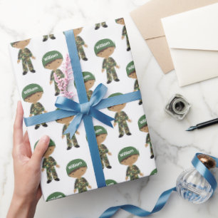 Papel de Regalo Militar Camuflaje Amigo